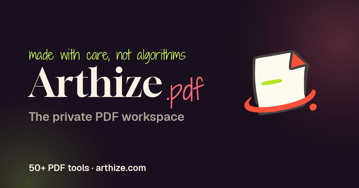 Arthize — private PDF workspace